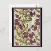 アールヌーボーアザミ花 ポストカード (正面/裏面)