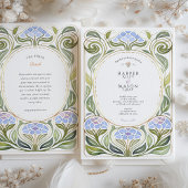 アールヌーボーアジサイフローラ結婚ズ 招待状