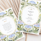 アールヌーボーアジサイフローラ結婚ズ 招待状