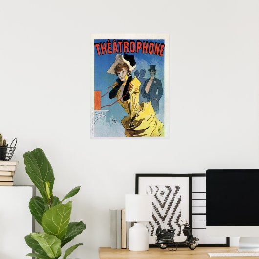アールヌーボーアドテトロホン劇場の電話 ポスター (ホームオフィス)