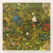 アールヌーボーアルパインメドウ ガラスコースター (正面)