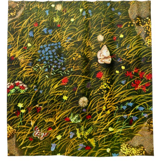 アールヌーボーアルパインメドウ シャワーカーテン (正面)