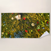 アールヌーボーアルパインメドウ ビーチタオル (正面)