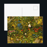 アールヌーボーアルパインメドウ ポストカード<br><div class="desc">スイスのアーティストErnst Kreidolfは、自然と妖精のイラストで知られ、自然界に関する異常な知識レベルを示した。このイラストレーションは、先住民の蝶、ブルーベルやハマグリ、野生のイチゴ、シダ、タンポポ、苔むした岩の2種類を備えている</div>