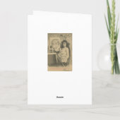 アールヌーボーアルフォンスミュシャの女性アートモデル カード (裏面)