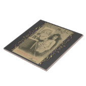 アールヌーボーアルフォンスミュシャの女性アートモデル タイル (側面)