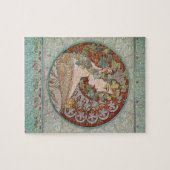 アールヌーボーアルフォンスミュシャアイビーガールポスター ジグソーパズル (横)