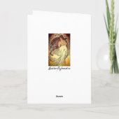 アールヌーボーアルフォンスミュシャエレガントヴィンテージ女性 カード (裏面)