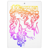 アールヌーボーアルフォンスミュシャサロンカラフル ガーリー クリップボード (裏面)