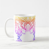 アールヌーボーアルフォンスミュシャサロン女性カラフル コーヒーマグカップ (左)