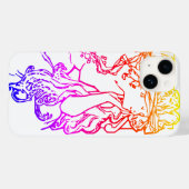 アールヌーボーアルフォンスミュシャサロン女性カラフル Case-Mate iPhoneケース (裏面 (横))