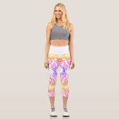 アールヌーボーアルフォンスミュシャサロン女性 カプリレギンス (正面)