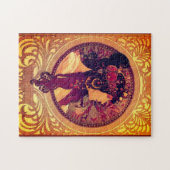 アールヌーボーアルフォンスミュシャドナエレガント女性 ジグソーパズル (横)