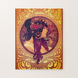 アールヌーボーアルフォンスミュシャドナエレガント女性 ジグソーパズル