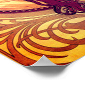 アールヌーボーアルフォンスミュシャドナエレガント女性 ポスター (角)