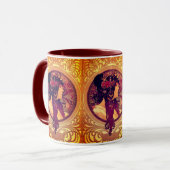 アールヌーボーアルフォンスミュシャドナエレガント女性 マグカップ (正面左)