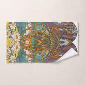 アールヌーボーアルフォンスミュシャフラワーポンドラゴンフライ バスタオルセット (ハンドタオル)