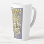 アールヌーボーアルフォンスミュシャフローラアート1901パープル カフェラテマグ (右アングル)