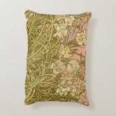 アールヌーボーアルフォンスミュシャフローラカーネーション花 アクセントクッション (裏面(縦))