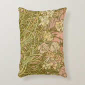 アールヌーボーアルフォンスミュシャフローラカーネーション花 アクセントクッション (正面(垂直))