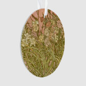 アールヌーボーアルフォンスミュシャフローラカーネーション花 オーナメント (正面)