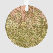 アールヌーボーアルフォンスミュシャフローラカーネーション花 オーナメント (裏面)