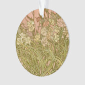 アールヌーボーアルフォンスミュシャフローラカーネーション花 オーナメント (正面)