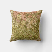 アールヌーボーアルフォンスミュシャフローラカーネーション花 クッション (裏面)