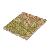 アールヌーボーアルフォンスミュシャフローラカーネーション花 タイル (側面)