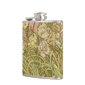 アールヌーボーアルフォンスミュシャフローラカーネーション花 フラスク (左)