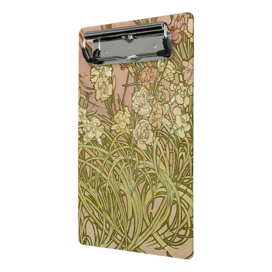 アールヌーボーアルフォンスミュシャフローラカーネーション花 ミニクリップボード (アングル2)