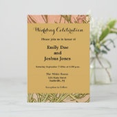 アールヌーボーアルフォンスミュシャフローラカーネーション花 招待状 (スタンド正面)