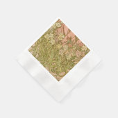 アールヌーボーアルフォンスミュシャフローラカーネーション花 縁ありカクテルナプキン (角)