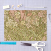 アールヌーボーアルフォンスミュシャフローラカーネーション花 薄葉紙 (クラフト)