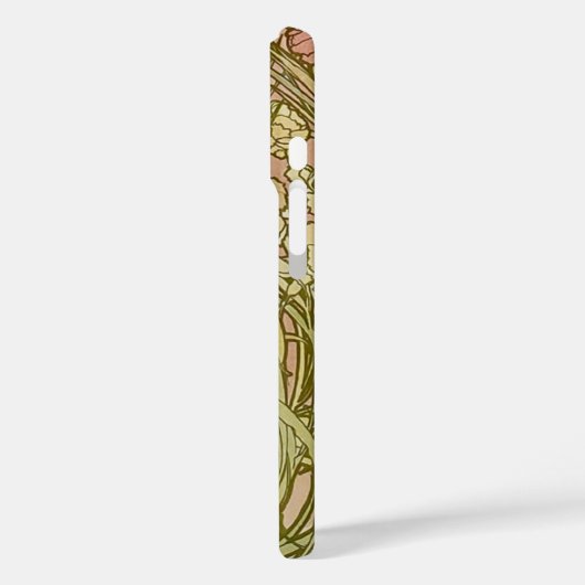 アールヌーボーアルフォンスミュシャフローラカーネーション花 Case-Mate iPhoneケース (裏面 / 左)