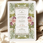 アールヌーボーアルフォンスミュシャマウヴダスティバラ 招待状