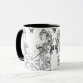 アールヌーボーアルフォンスミュシャマグ マグカップ (正面左)