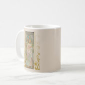 アールヌーボーアルフォンスミュシャモーニングアウェイクニング コーヒーマグカップ (正面左)
