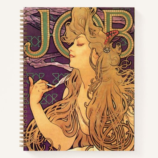 アールヌーボーアルフォンスミュシャヴィンテージ ノートブック (正面)