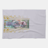 アールヌーボーアルフォンスミュシャ夕べ熟考 キッチンタオル (横)