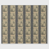 アールヌーボーアルフォンスミュシャ女性写真 ラッピングペーパー (フラット)