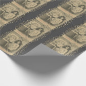 アールヌーボーアルフォンスミュシャ女性写真 ラッピングペーパー (角)