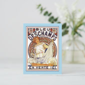 アールヌーボーアルフォンスミュシャ、洗浄製品および ポストカード (スタンド正面)