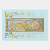 アールヌーボーアルフォンスミュシャ-The Brightness of Day ラッピングペーパーシート (正面3)