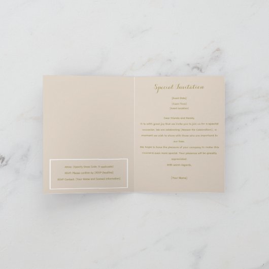 アールヌーボーアルフォンスミュシャfor any大事な行事 招待状 (内部)