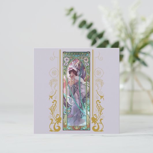 アールヌーボーアルフォンスミュシャfor any大事な行事 招待状 (スタンド正面)