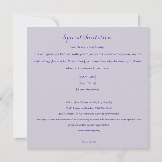 アールヌーボーアルフォンスミュシャfor any大事な行事 招待状 (裏面)