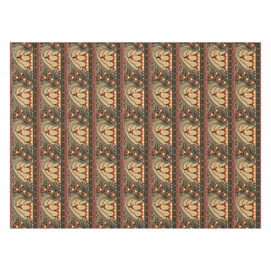 アールヌーボーアーツ&クラフツドラゴンフライフローラフリーズ テーブルクロス (正面(横))