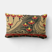 アールヌーボーアーツ&クラフツドラゴンフライフローラフリーズ ランバークッション (裏面)