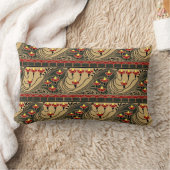 アールヌーボーアーツ&クラフツドラゴンフライフローラフリーズ ランバークッション (ブランケット)